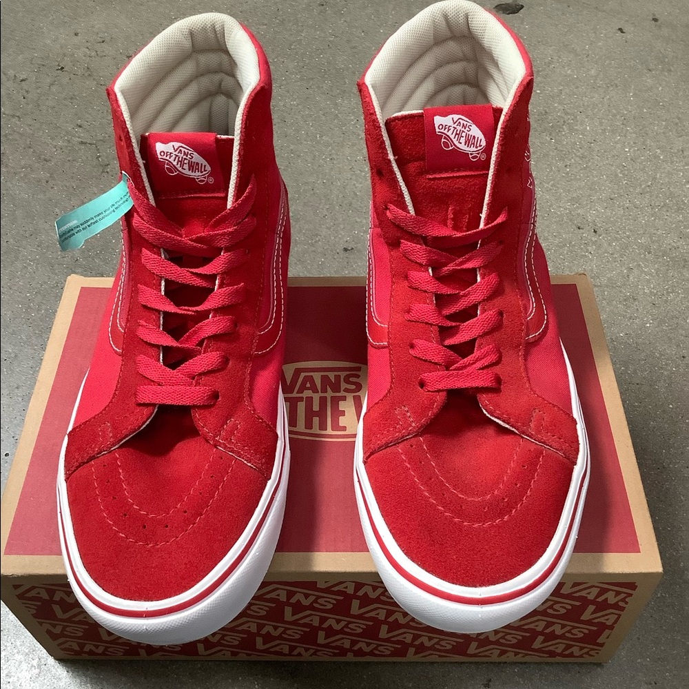 Vans Sk8 Hi Skate Shoe - Racing Red